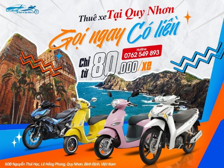 thuê xe máy ở quy nhơn giá rẻ